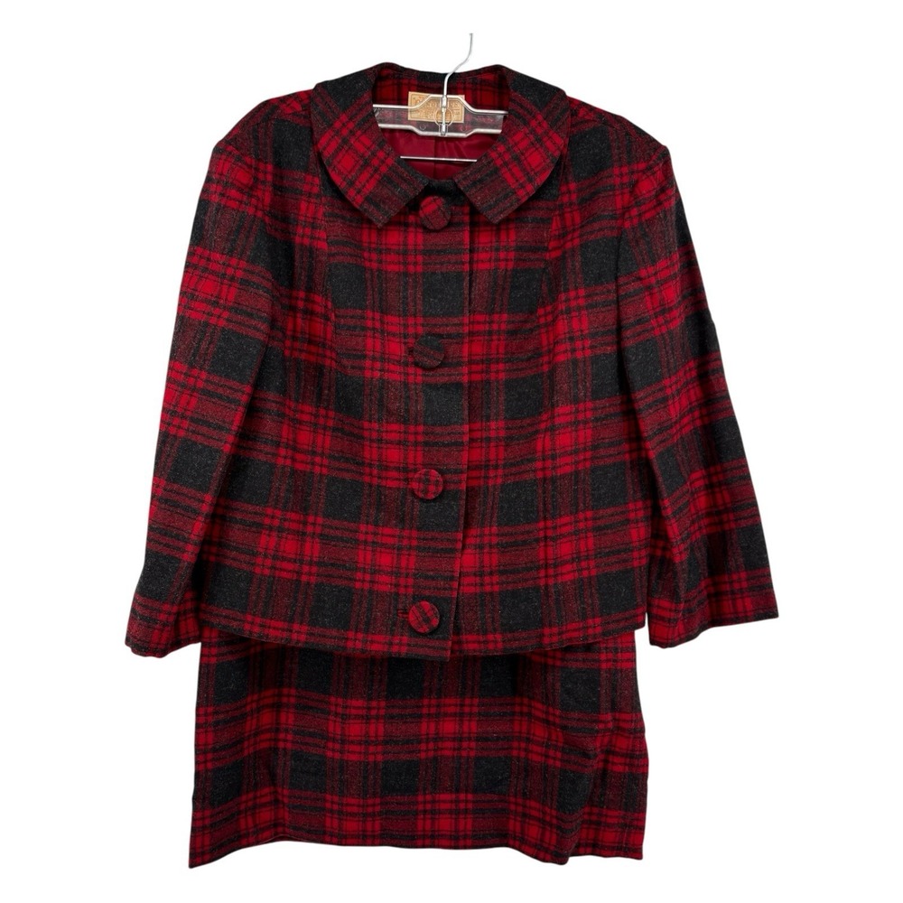 Pendleton Vintage Plaid Wool Suit Set 12